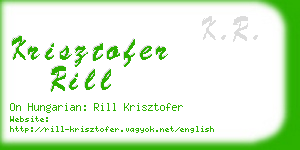 krisztofer rill business card